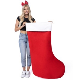 JOYIN 54" Jumbo Christmas Giant Stockings for Decor, Holiday Tree Decor, Xmas Gift, Family Christmas Stockings Party Decorations