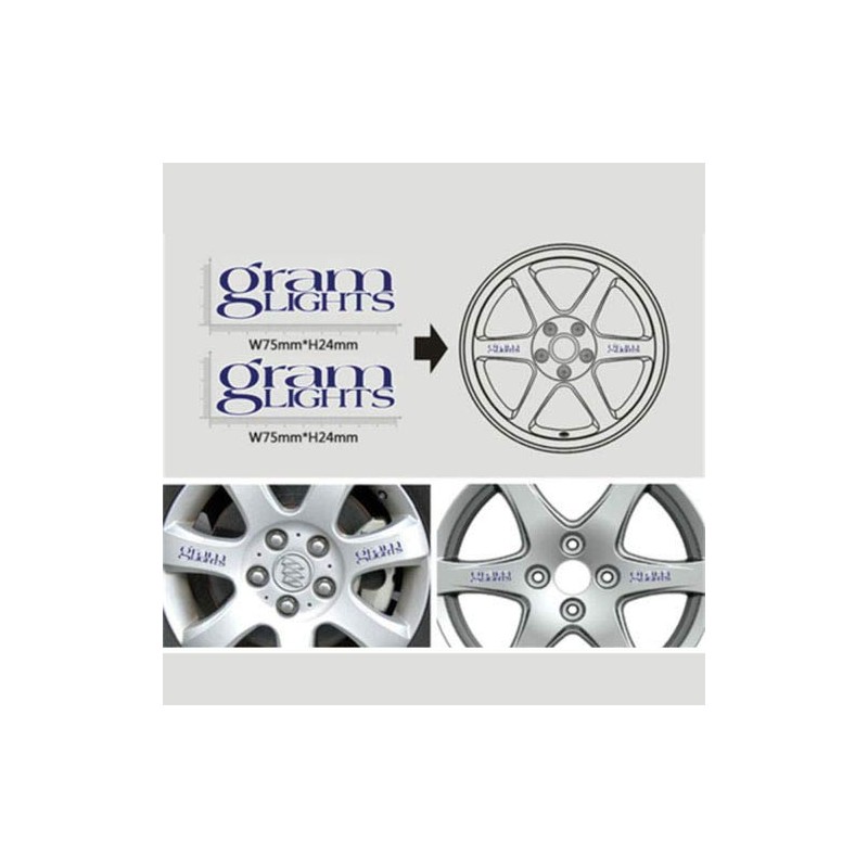 Red JDM New 4pc Sticker Decals 16-19 inch Rims Wheels