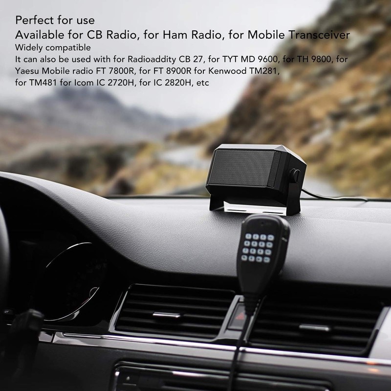 Car Radio External Speaker, Rectangular External Communication Speaker for Amateur
