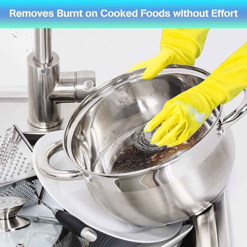 HOMESmith Stainless Steel Scourers – Pack of 12 HS-131