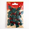 Italian Options Paper Holly with Berries Christmas Craft Decorations (12