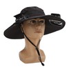 Solar Fan Hat Large Brim Quick Dry Breathable 3 Speeds