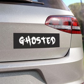 Ghosted Sticker Large 3x9" Fun Graffiti Style Racing Message for the Car Behind You Bumper Stickers