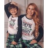 IFFEI Matching Family Pajamas Sets Christmas PJ's Letter Print Top