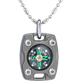 MecArmy CMP Titanium Brass Mini Compass Luxury Survival Pocket Compass - Dad to Son Gift from Mom Dad to Son Graduation Birthday Gift