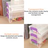 BTSKY 4 Pieces Stackable Transparent Pen Box Office Supplies Storage
