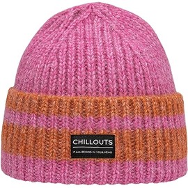 CHILLOUTS Unisex Cooper Hat Beanie, Pink/ Orange