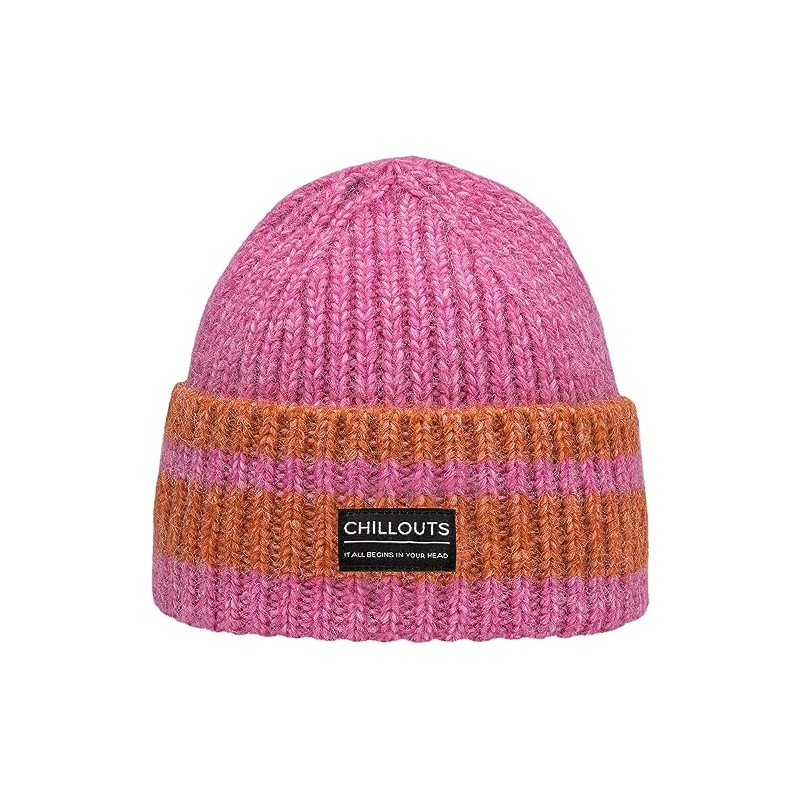 CHILLOUTS Unisex Cooper Hat Beanie, Pink/ Orange