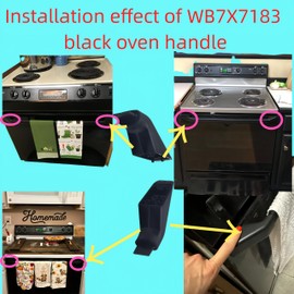 Pack of 2 Black Oven Handle End Cap for Compatible General Electric (GE) Wall Stove/Oven/Range Replaces AP2019449 WB15K5069 268072 AH256613 EA256613 WB07X7321