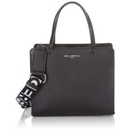 Karl Lagerfeld Paris Maybelle Satchel, Black/Silver