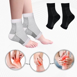 Dokpav 3 Pares Calcetines Fascitis Plantar Tobillera Para Esguince, Tobillera Deportiva De Compresion Para Mejorar Circulación Sanguínea, Calcetines Compresion Para Hombres y Mujeres (L/XL)