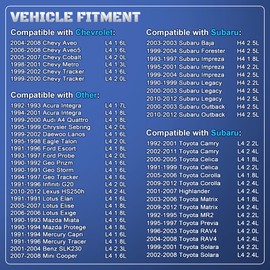 Iridium Spark Plugs 4 Pack 7092 BKR6EGP Fit for Toyota Camry RAV4 Celica Solara Matrix Corolla Highlander, Dodge Neon, Pontiac Vibe, Scion tC xB, Honda CRZ, Subaru Forester Impreza, Acura Integra