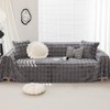 Foreate Fuzzy Plush Sofa Covers, Faux Fur Couch Cover for