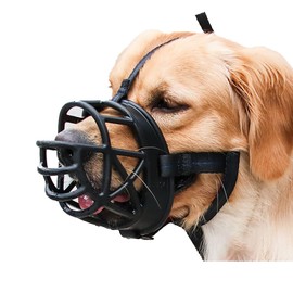 Proxima Direct Dog Muzzle, Breathable Basket Muzzles for Medium Dogs, Stop Biting, Barking and Chewing, Best for Aggressive Dogs.