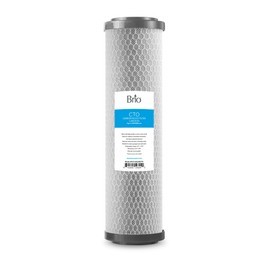 Brio RFCTY45205CTO Whole House Water Filter (Universal Replacement Filter) | CTO Carbon Block Filter 5 Micron | Significantly Reduces Contaminants PBBs & PBDEs |100,000 Gallons or 1 Year | 4.5" x 20"