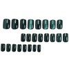Advanced purple gradient style,Short almond-shaped nails,12 sizes - 24 nail