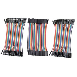 KKHMF 3pcs Breadboard Jumper Wire (Female-Female)(10cm) 120pcs