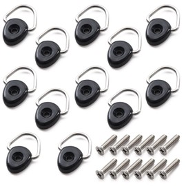 SunSlow Utility Hooks, Loading Hooks, Freed N-VAN M6 x 25 mm with Dedicated Screws, Set of 12, Universal Car Hook (Round)