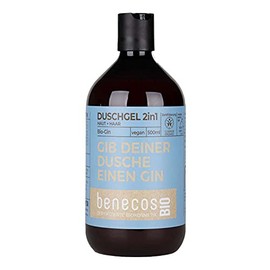BenecosBIO Shower Gel 2-in-1 Organic Gin Skin and Hair - Give Your Shower A Gin - Vegan - Recycled Plastic