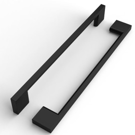 FILTA 10 Pack 7.5 Inch(192mm) Hole Centers Matte Black Cabinet Pulls,Stylish Kitchen Cabinet Handles Zinc Alloy Cabinet Hardware for Cabinets Cupboard Handles Drawer Pulls