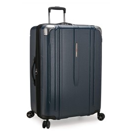 Traveler's Choice New London II Hardside Expandable Spinner Luggage, Navy, Checked-Large 29-Inch