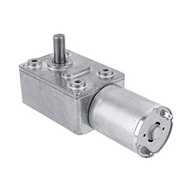 Gear Motor DC 12 V Worm Gear Motor with High Torque CW/CCW Speed Reduction Motor Reversible Gear Motor (5 RPM)