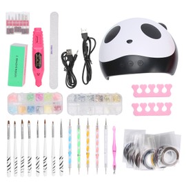 12Pcs Nail Art Kit Rhinestones Dotting Pen Nail Drill Pen Manicure Lamp for Nail Salon