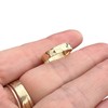 Yellow Gold Filled Hammered Stacking Ring 2mm Band Gift for