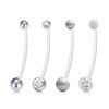 SULIUDAJI Pack of 4 Pregnancy Belly Button Piercing Navel Rings