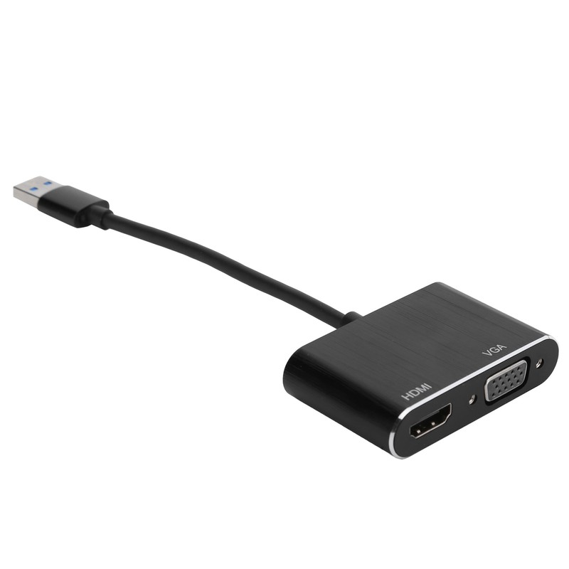 USB3.0 to VGA/HDMI Adapter Power Converter Display Expansion Dock Computer