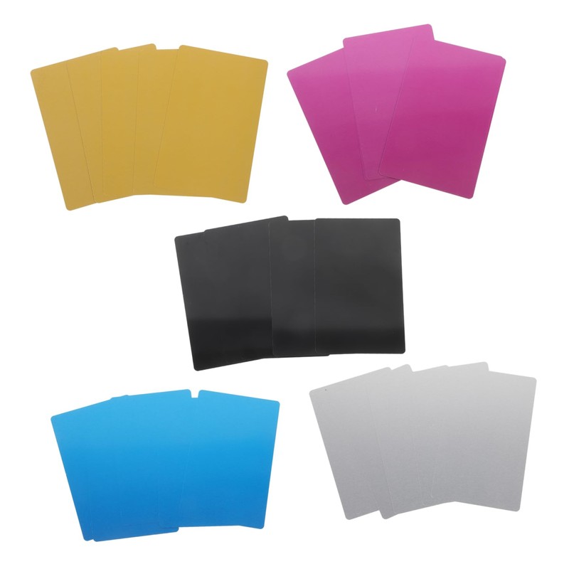 Tofficu 5sets 25pcs Smooth Blank Business Cards for DIY Engraving
