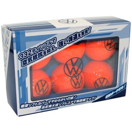 LEZAX Volkswagen Golf Balls 6 Pack Orange VWBA-3765