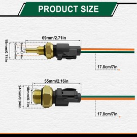 ZOKYUYS Engine Coolant Temperature Sensor Switch and Connector Pigtail Kit, Compatible with H0nda CR-V Civic Accord Acur CL TL RSX TSX MDX, Replace OE# 37760-P00-003/37870-PJ7-003/37760-PHM-004A