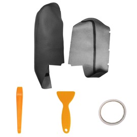 QianBao 2PCS Front Door Armrest Leather Cover Replacement for Honda Ridgeline 2006-2014, DIY Left & Right Door Panel with Installation Tool Black