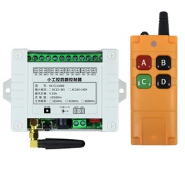 Control remoto inalámbrico universal AC110 V, 220 V, 4 canales, módulo receptor de radio, interruptor RF para puerta de cochera, abridor de cochera, contacto seco, no COM NC 110 V, módulo receptor