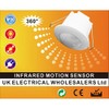 360 Degree PIR Motion Sensor - 1200w White Recessed Ceiling