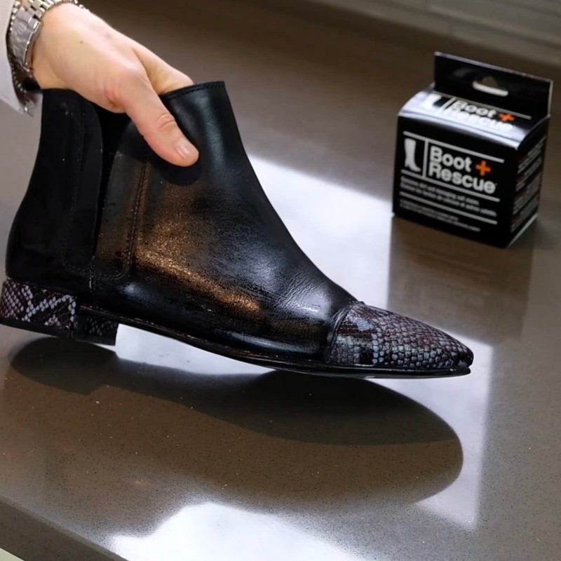 Boot Rescue all-natural cleaning wipes for leather and suede boots.