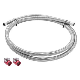 X AUTOHAUX an-6 Fuel Line Kit 6.52ft Vacuum Hose Automotive Fuel Hose with 2 Clamps 1 Set