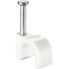 BG Electrical Round Cable Clips, Pack of 50, White, 7