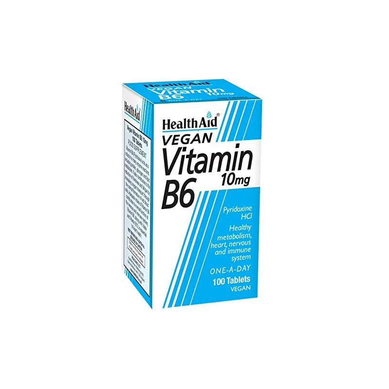 HealthAid Vitamin B6 (Pyridoxine HCl) 10mg - 100 Tablets