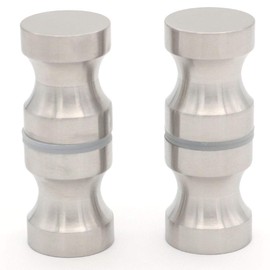 NUZAMAS Set of 2 Solid Shower Screen Door Knob Round Back-to-Back Door Handle, Stainless Steel Made, Bathroom, Glass Doors
