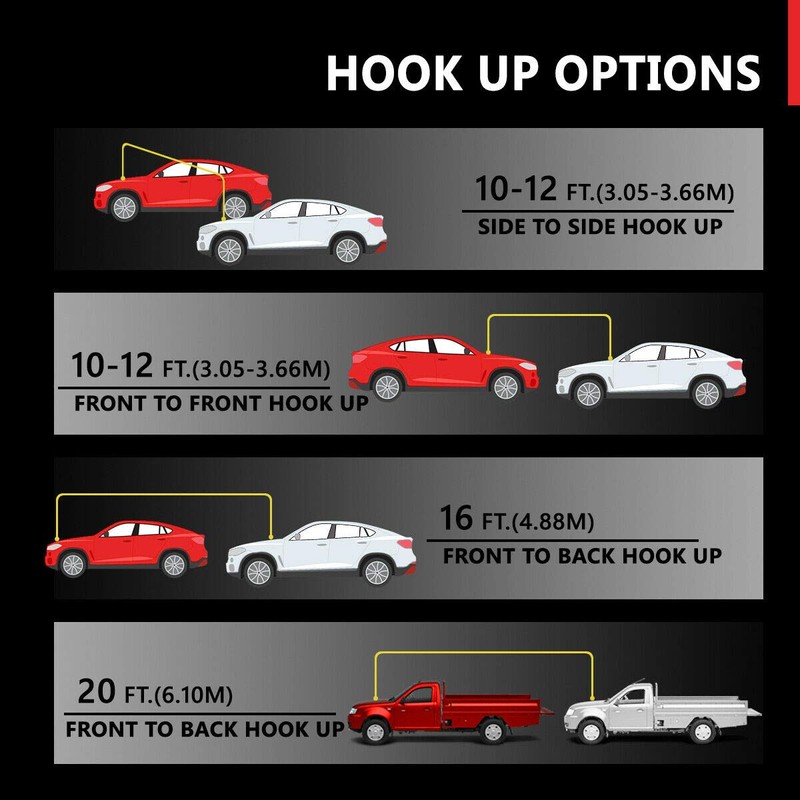 Heavy Duty 0 Gauge 20 Ft Battery Booster Cable Emergency
