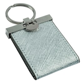 walther design Keyring Silver 3.5 x 4.5 cm Faux Leather Hinged for 2 Photos 3.5 x 4.5 cm AND CREATE MR-188