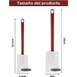 3 Piezas Miserables Espatula Silicon, Miserables, Espatulas Silicona, Ergonomía, Ideal Para Mezclar, Mezclar, Amasar y Aplicar Ingredientes En Una Variedad De Preparaciones Culinarias