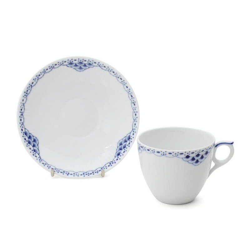 Royal Copenhagen Princess 1104071 Coffee Cup & Saucer, 6.1 fl