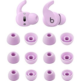 Rqker Ear Tips Compatible with Beats Fit Pro Earbuds & Studio Buds, S/M/L Sizes 6 Pairs Soft Silicone Replacement Tips Earbud Covers Eartips Compatible with Beats Studio Buds & Fit Pro, Purple 12