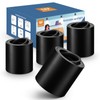 wowatt Pack of 4 Surface-Mounted Spotlights, Black, Surface-Mounted Spotlights with