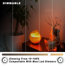 ALIDE E12 Dimmable LED Bulb 5W C7 Light Bulb,Replace 40W E12 Halogen Equivalent,Warm White 2700k T6 Base 110V 120V E12 LED Candelabra Bulbs for Ceiling Fan Chandelier Salt Lamp,450lm,10Pack