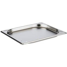 APS 81200 GN Container 1/2, Gastronorm Container, Stainless Steel, Dimensions 265 x 325 mm, Height 20 mm, Volume 1 Litre