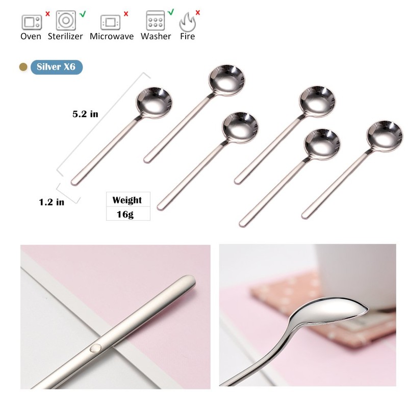 12 PCS Coffee Spoons, 18/8 Stainless Steel Espresso Spoons, 5.2
